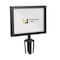 Montour Line Stanchion Post Top Sign Frame 8.5x11" H BLK Steel, LINE FORMS HERE HDSF-8511-H-BK-LINEFORMSHERE - alternate 1